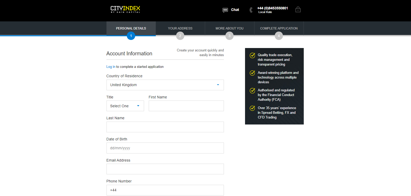 City Index account opening process City Index account opening process